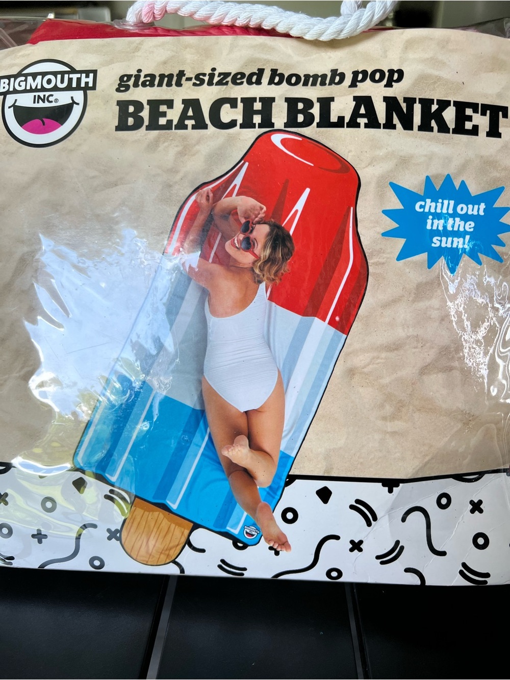 BigMouth Giant Popsicle Beach Beah Float — Red, White & Blue